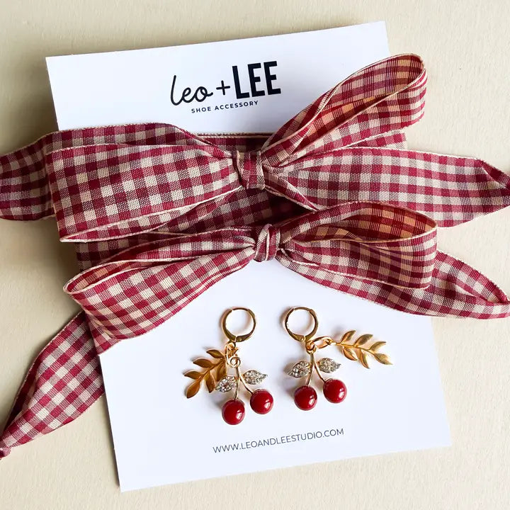 Gingham Shoe Charms and Lace Sets