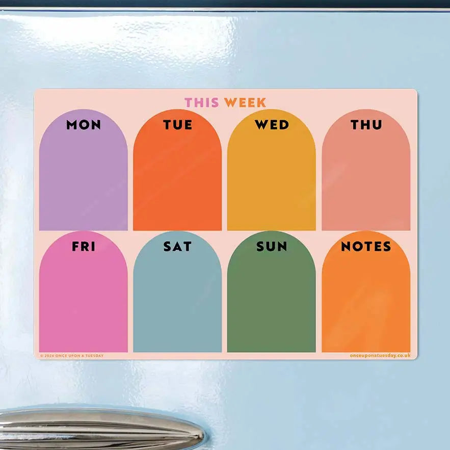 Magnetic Rainbow Arches Weekly Planner