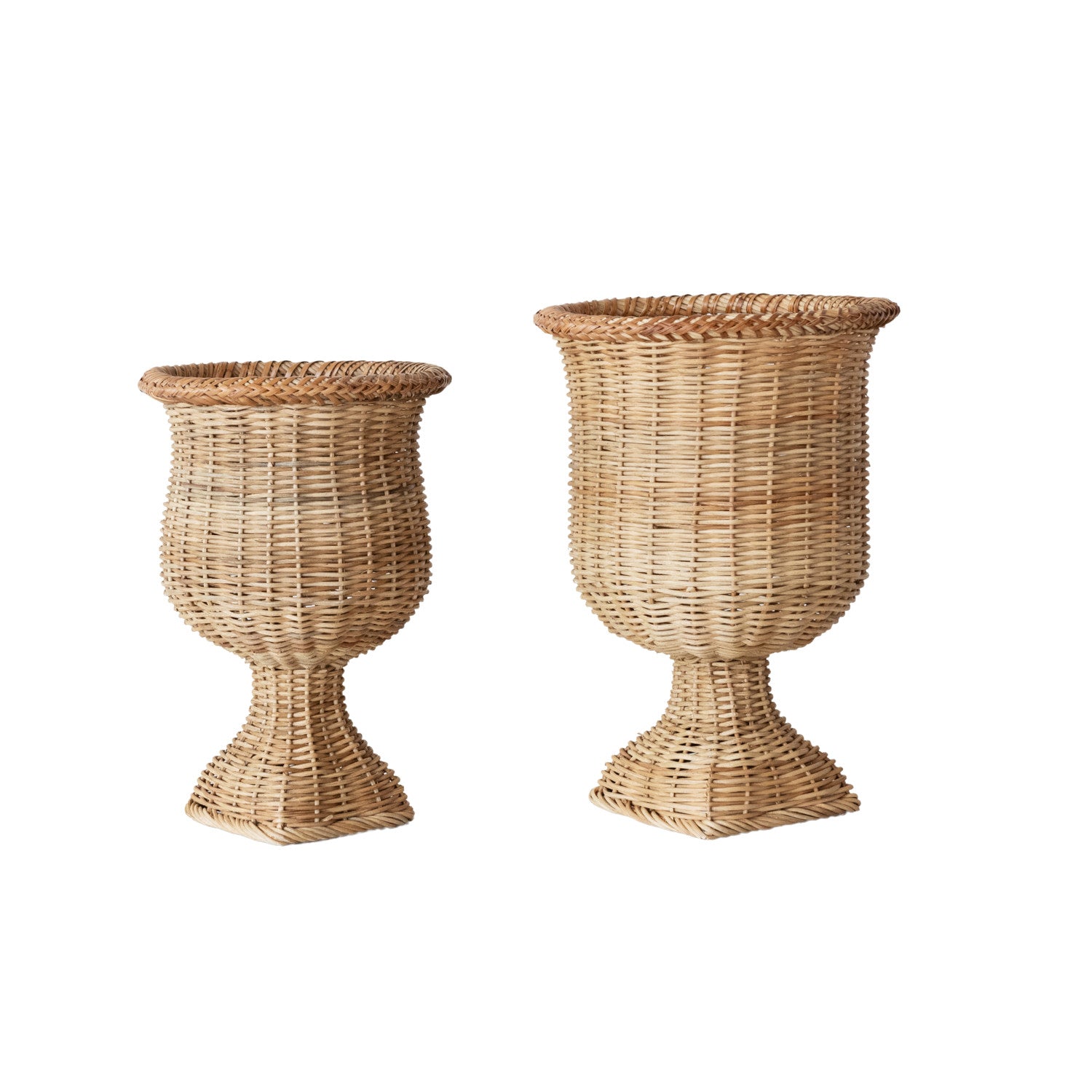Woven Rattan Urns