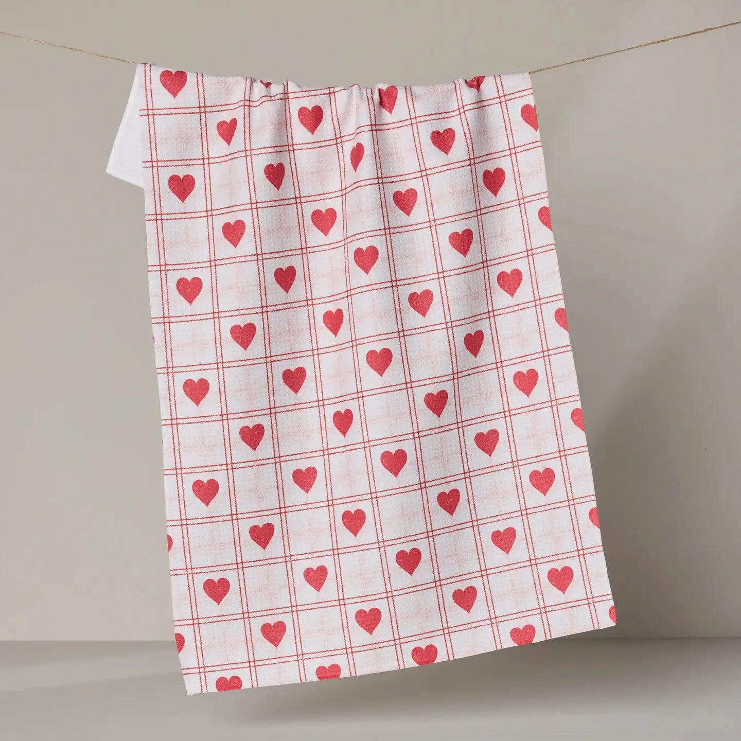 Valentine's Day Geometry Tea Towel