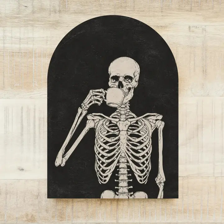 Wood Arch Skeleton with Coffee