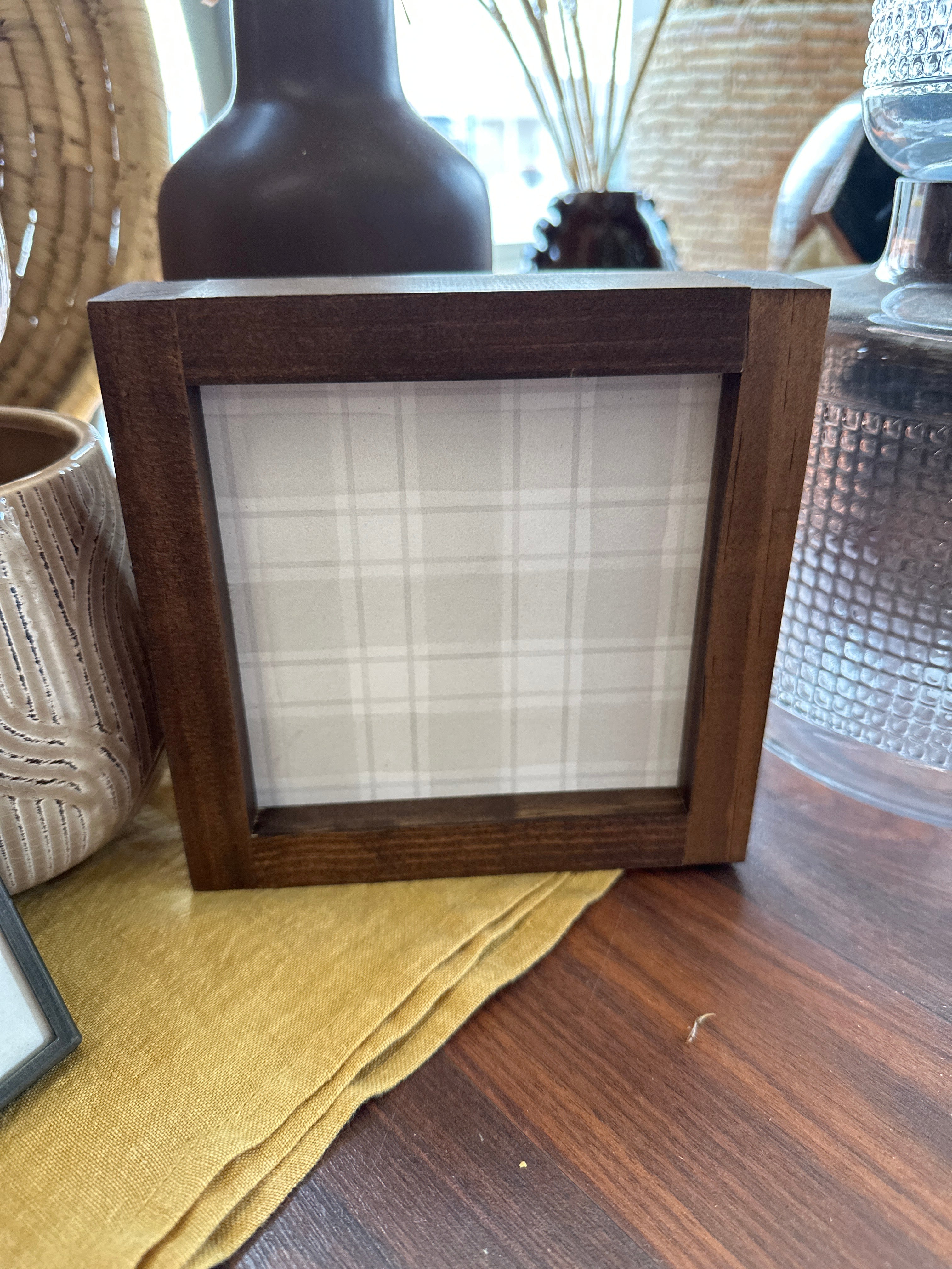 Plaid Wood Sign