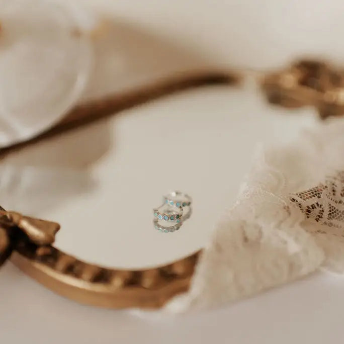 Gaby Turquoise Hoops