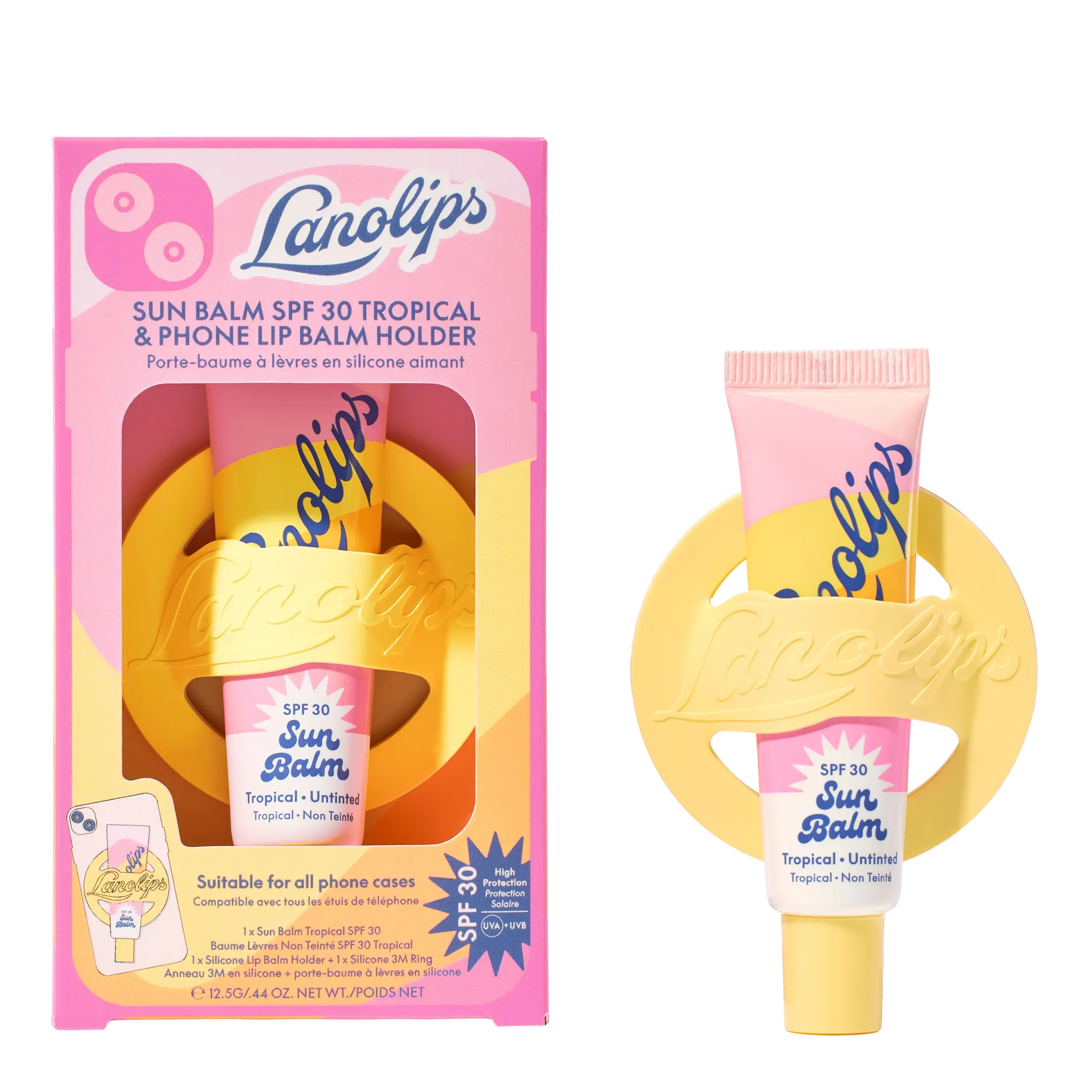 Sun Balm Spf 30 Tropical & Phone Lip Balm Holder