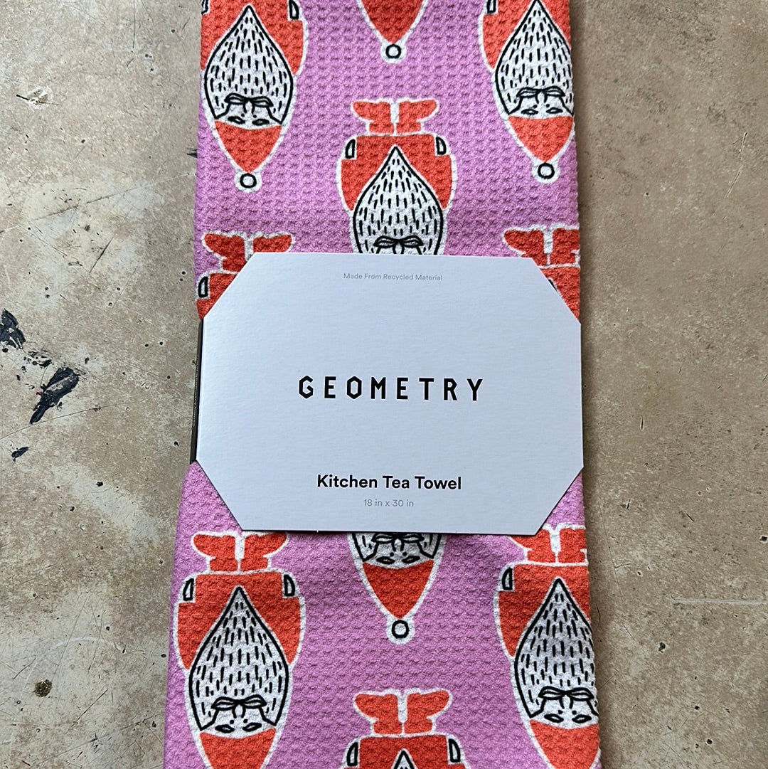 Christmas Geometry Tea Towel