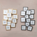 Metal & Glass Framed Magnet with Saying