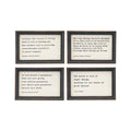 Wood Framed Wall Decor with Saying, Black & White