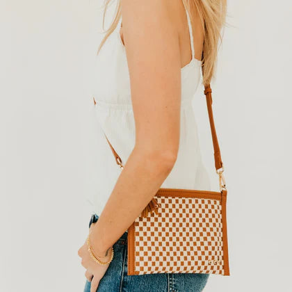 Veda Woven Crossbody and Clutch Bag