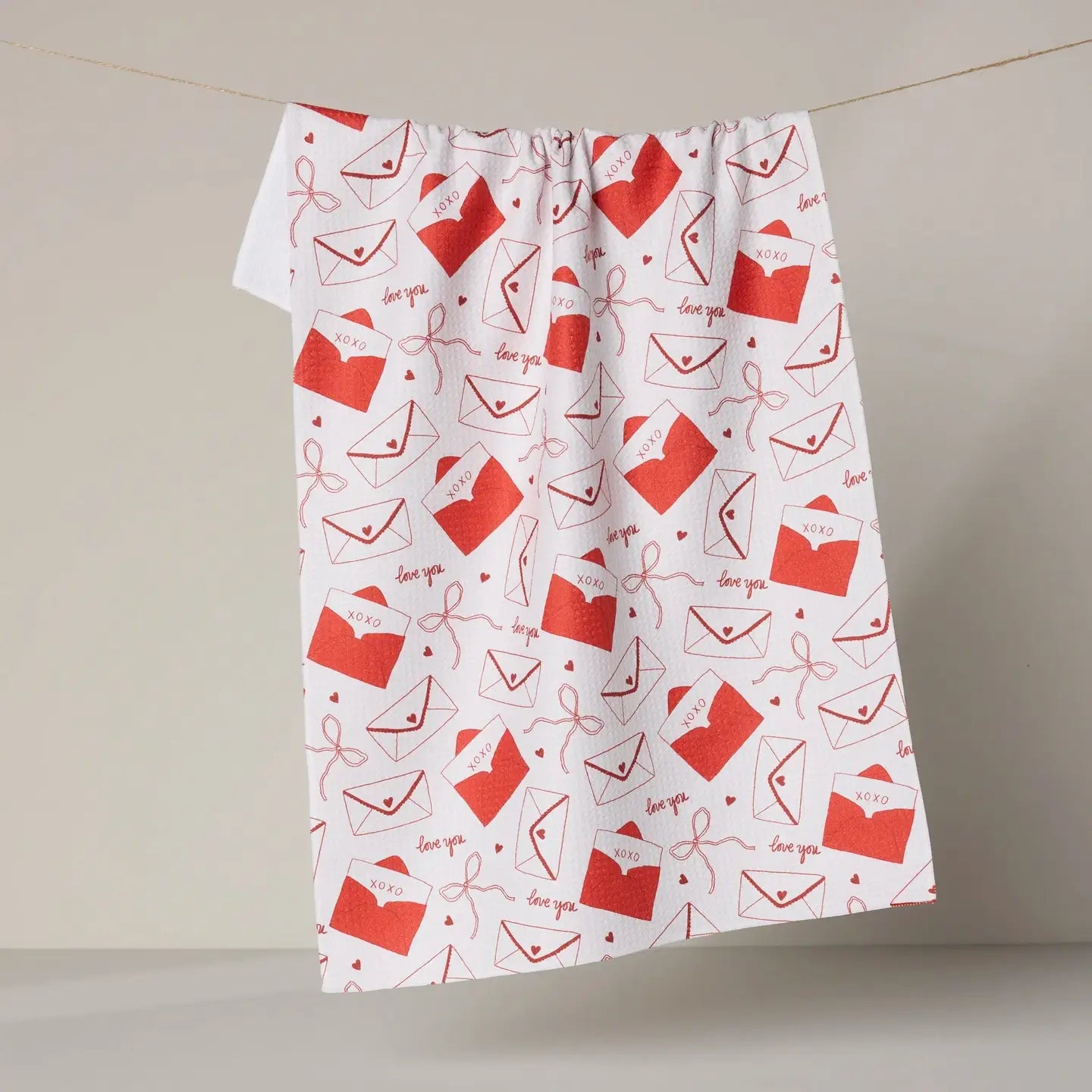 Valentine's Day Geometry Tea Towel