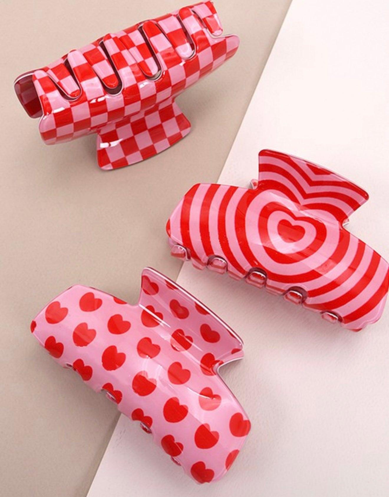 Heart Claw Hair Clips