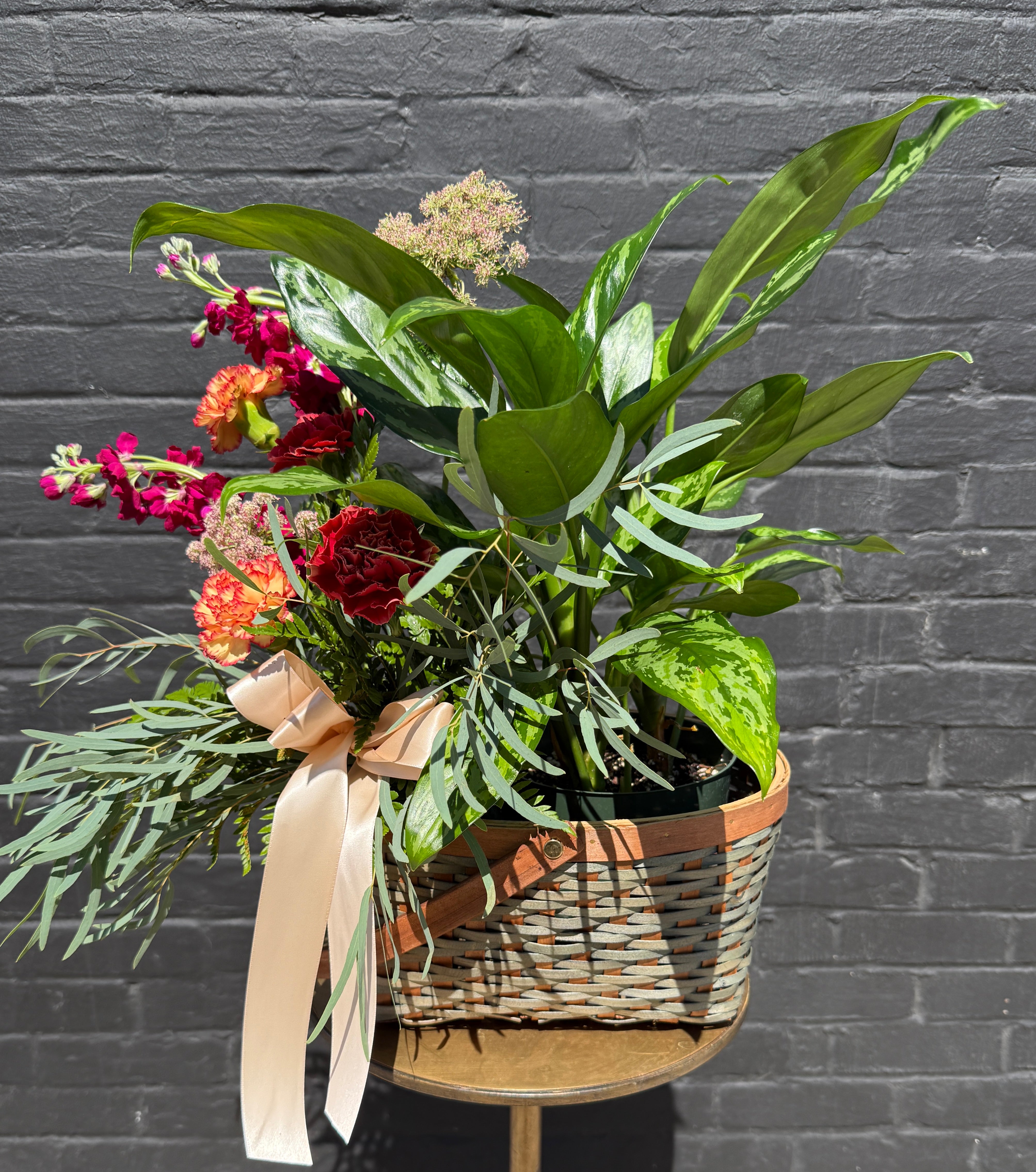 Dishgarden + Fresh Cut Flowers