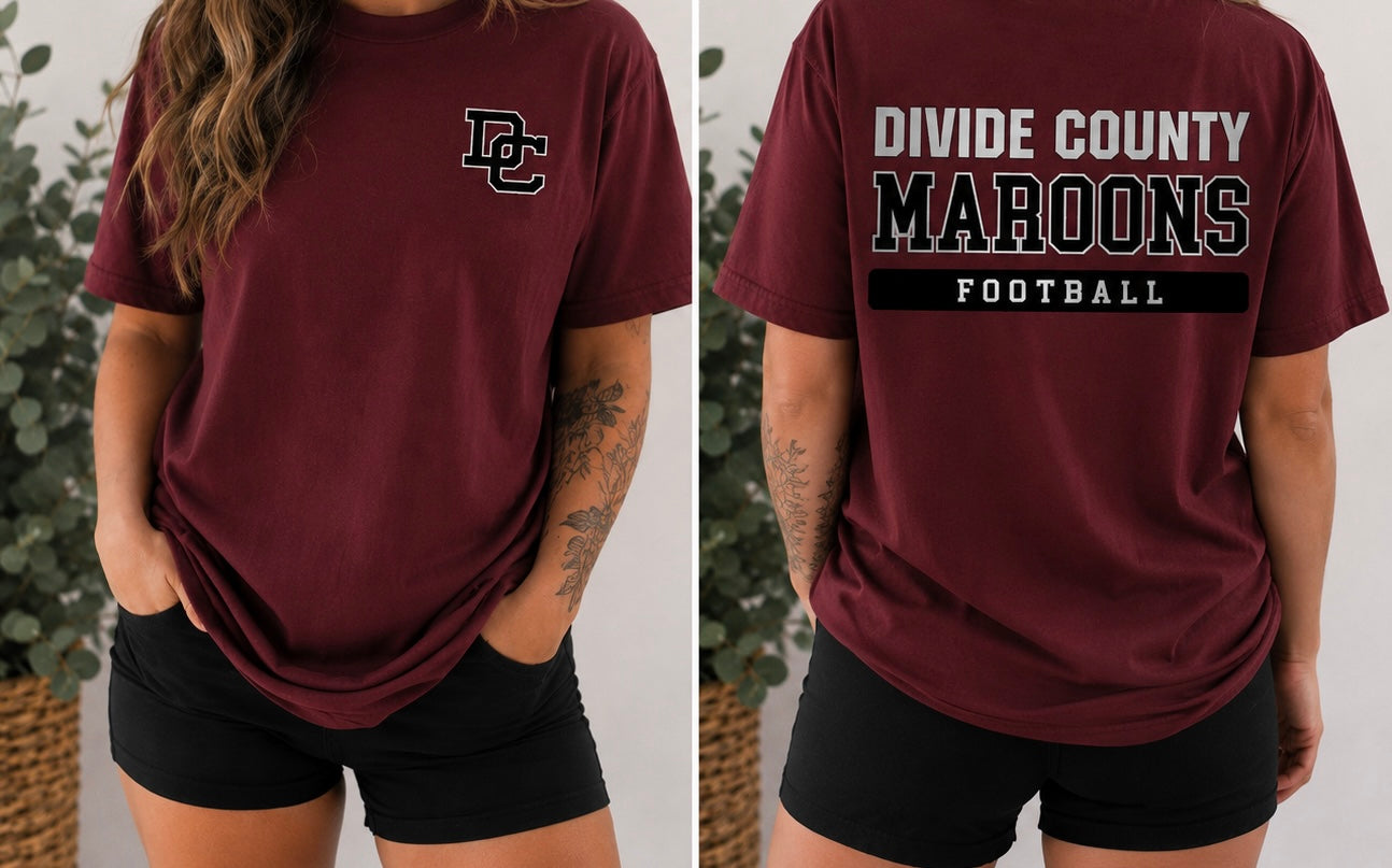 DC Maroons Football Back Logo