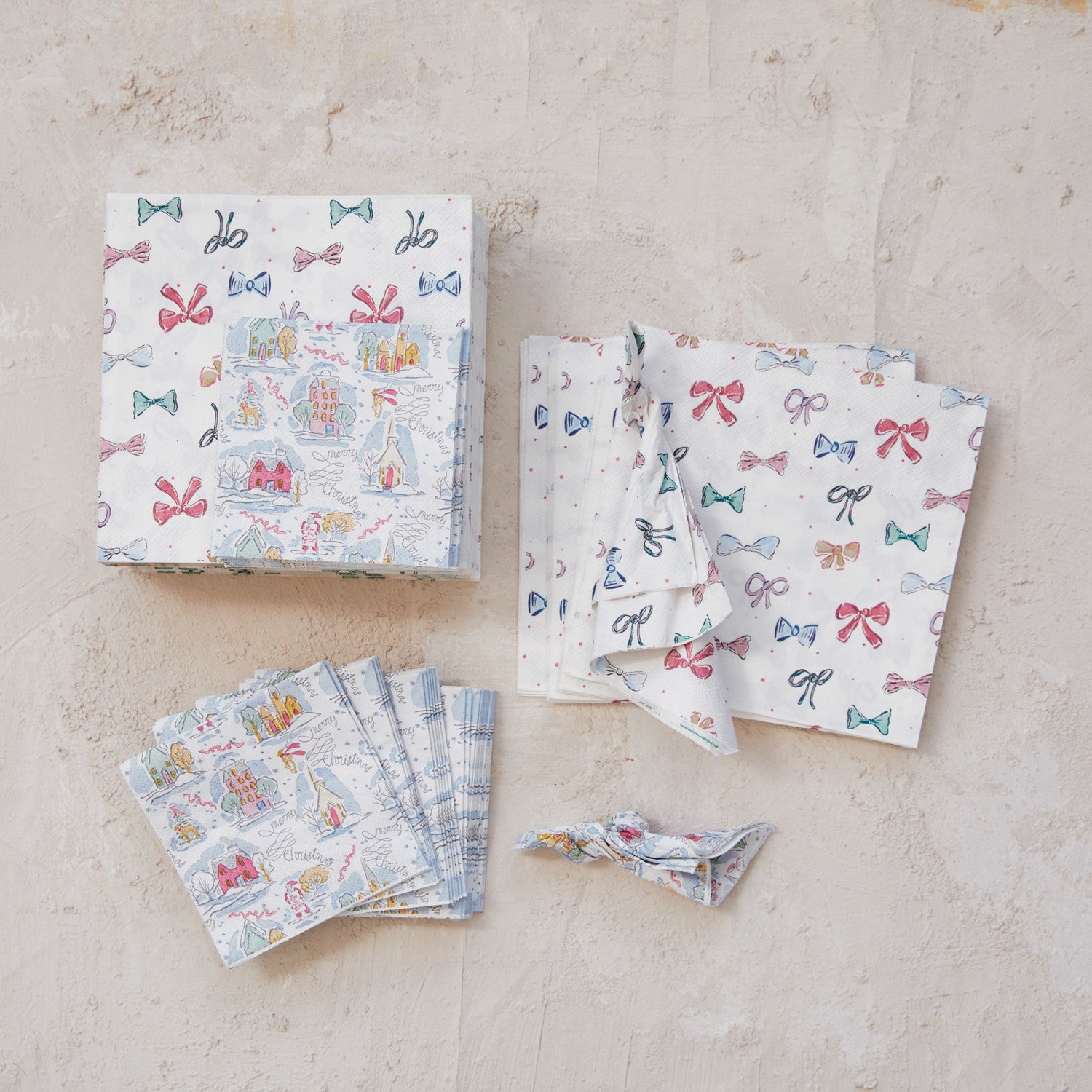 Paper Napkins w/ Bows Pattern
