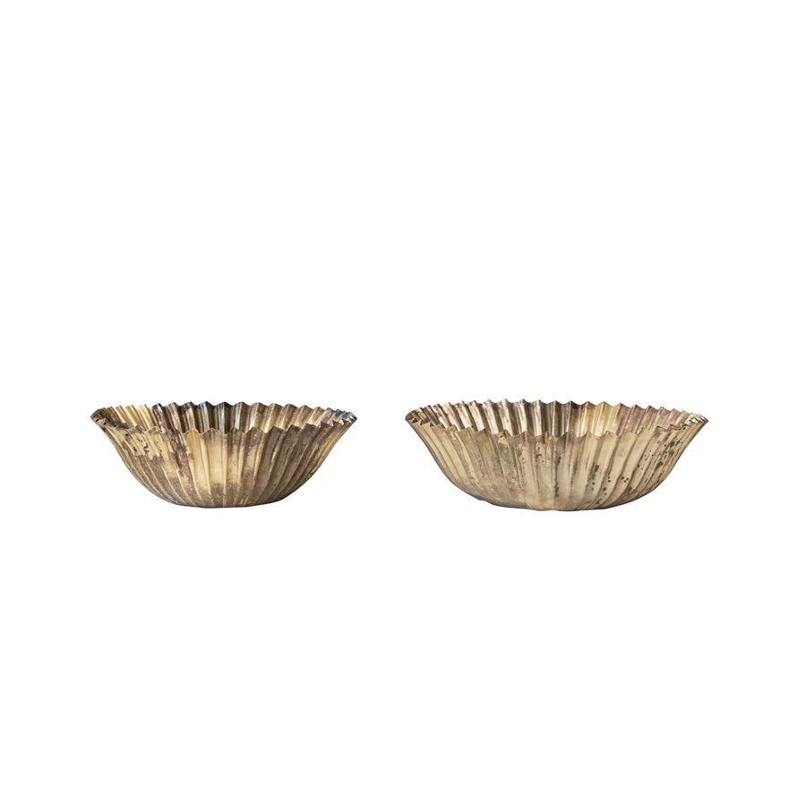 Decorative Metal Fluted Bowls