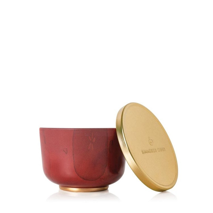 Simmered Cider Poured Candle Tin, Gold Lid