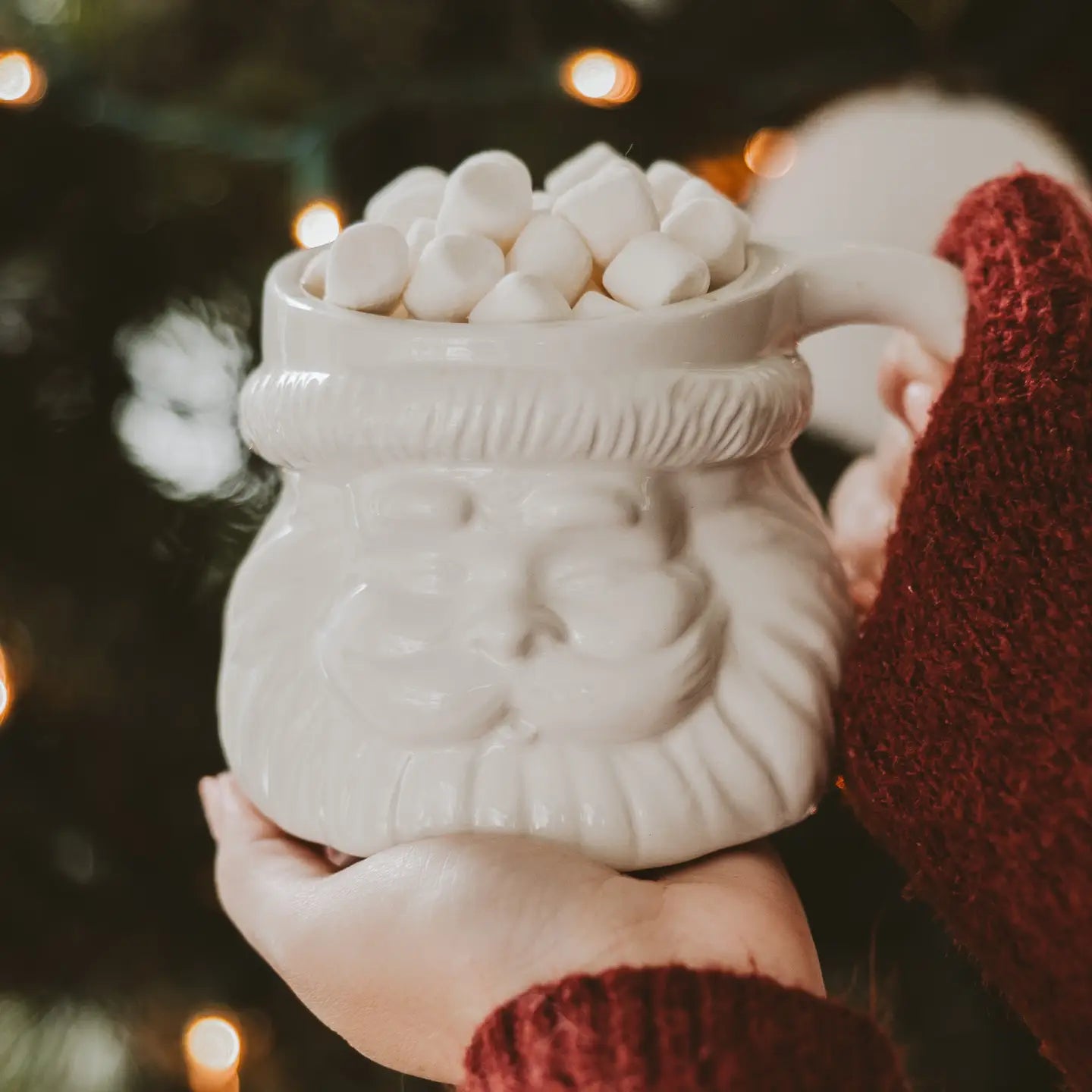 White Santa Mug