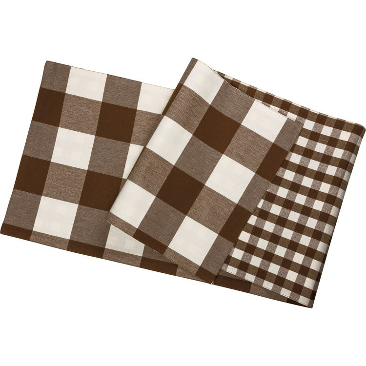 Brown Check Runner