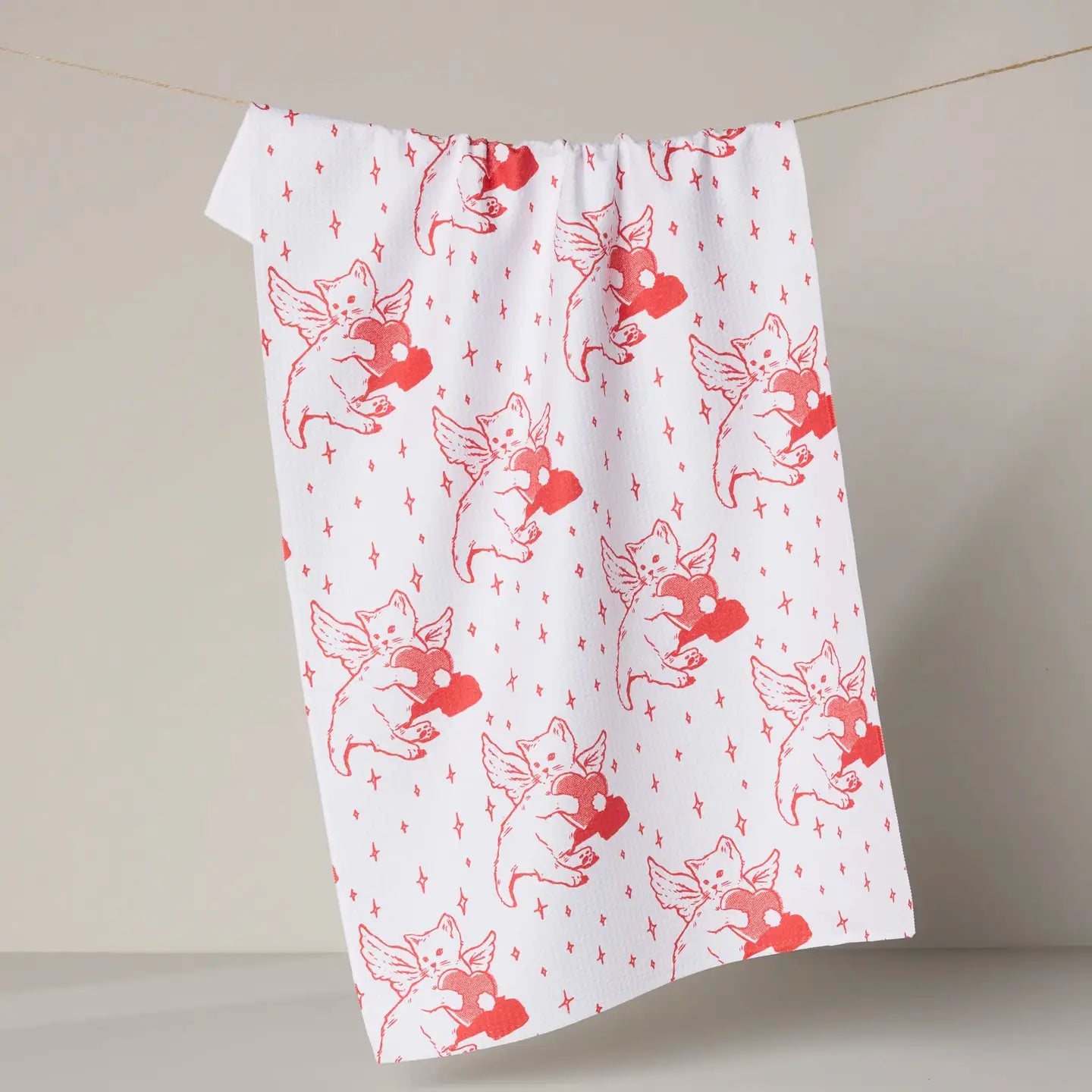 Valentine's Day Geometry Tea Towel