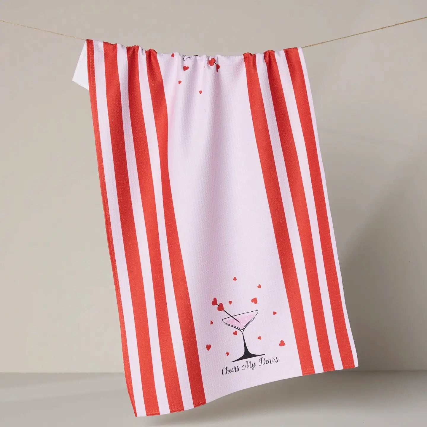 Valentine's Day Geometry Tea Towel