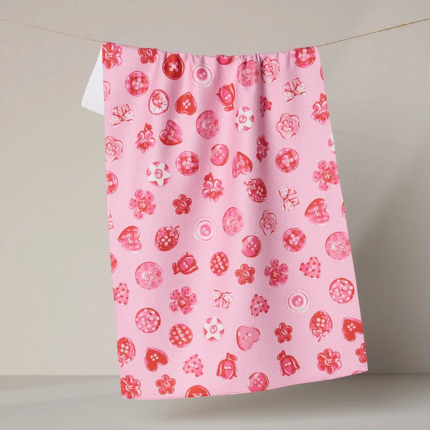 Valentine's Day Geometry Tea Towel