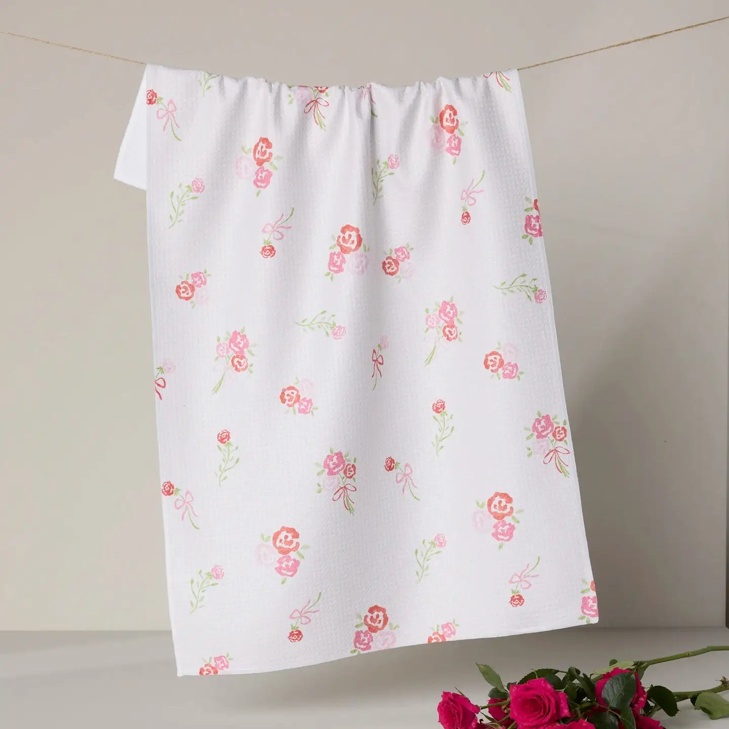 Valentine's Day Geometry Tea Towel