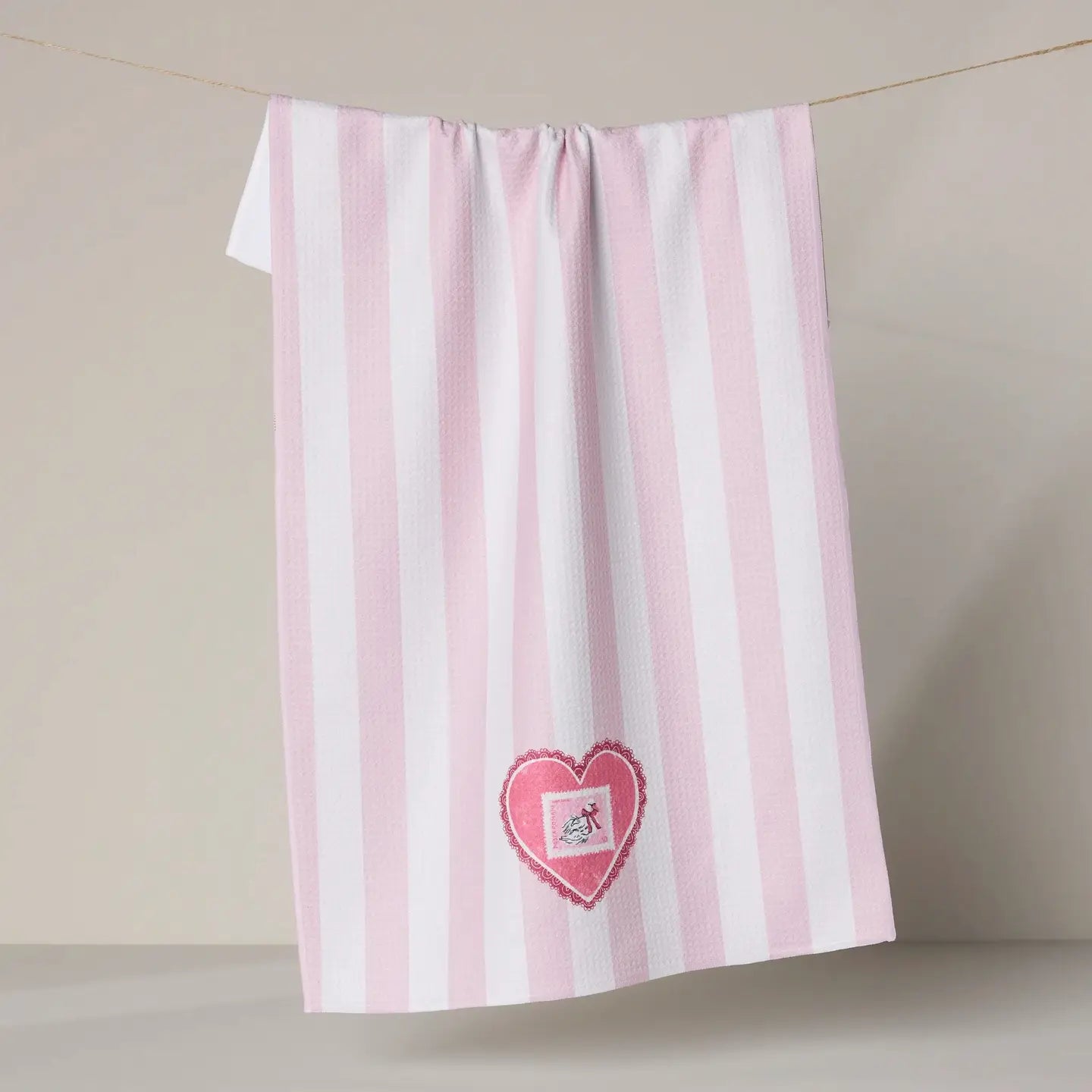 Valentine's Day Geometry Tea Towel