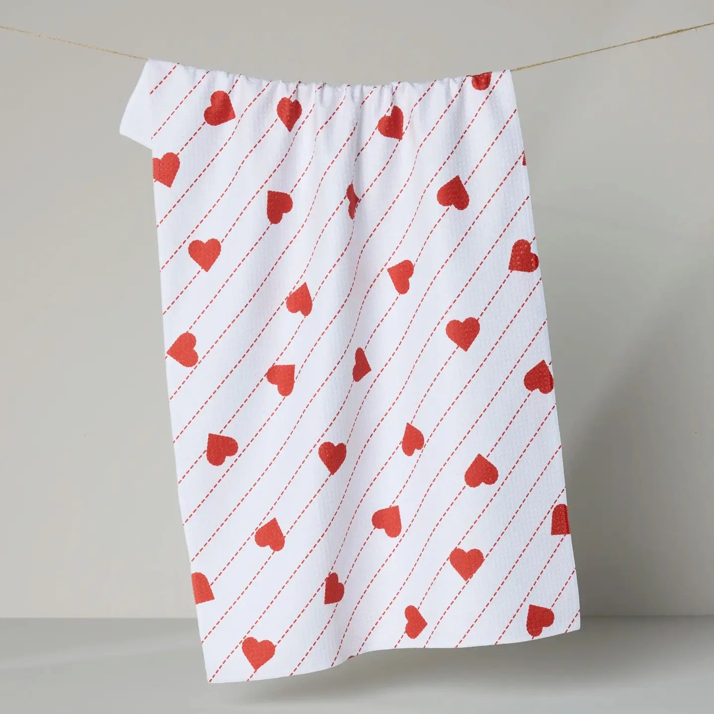 Valentine's Day Geometry Tea Towel
