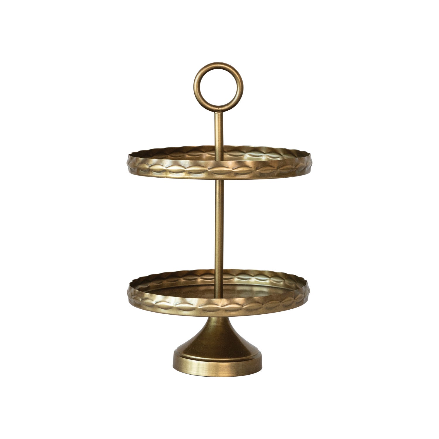 Brass Tray 2-Tiered