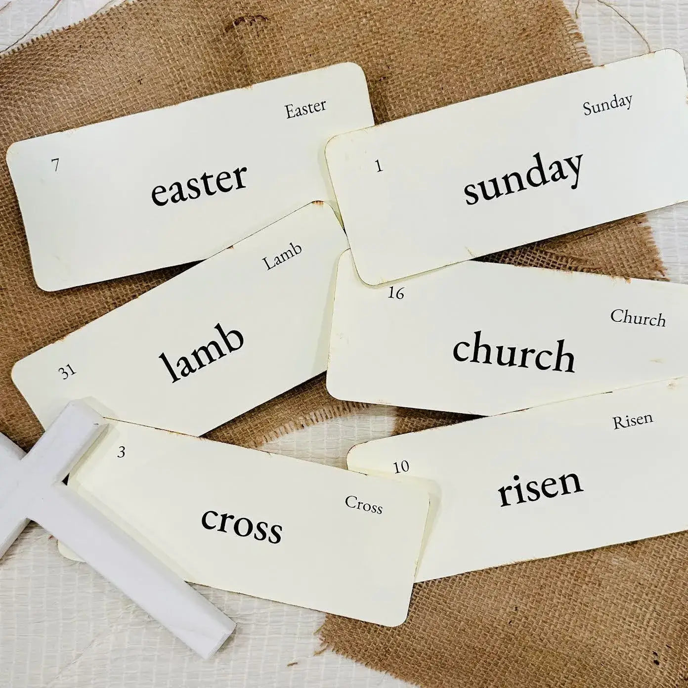 Handmade Vintage Inspired Easter Flashcards