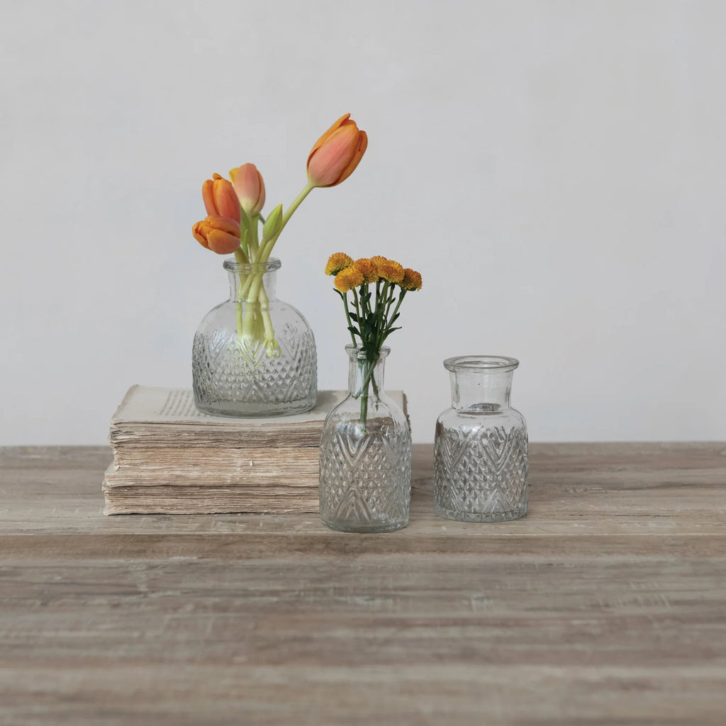 Pressed Glass Vase