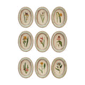 Wood Framed Glass Wall Décor with Flower