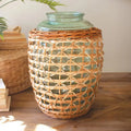 Willow Wrapped Glass Vessel