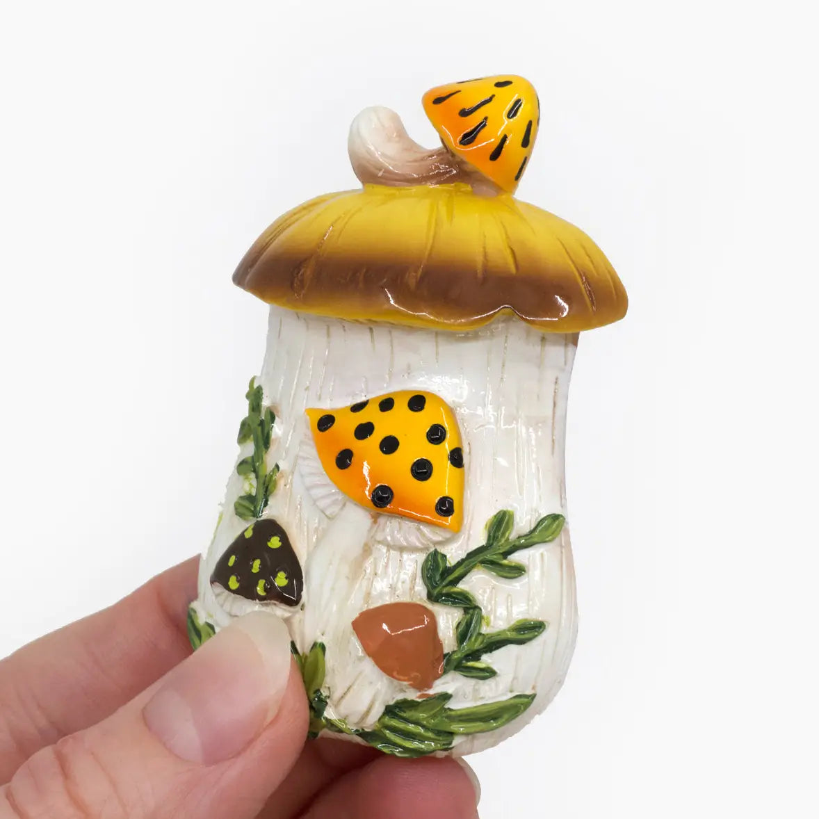 Fridge Magnet Merry Mushrooms-Inspired 70s Hand-Painted
