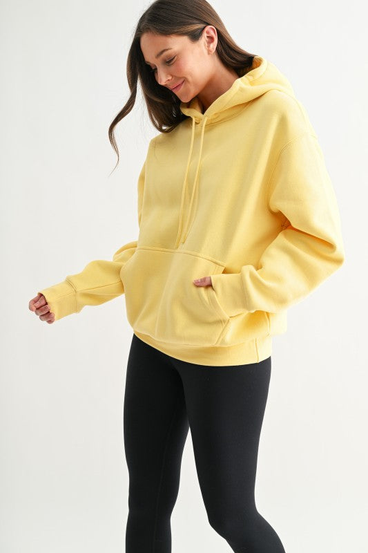 Cotton Blend Drop Shoulder Hoodies