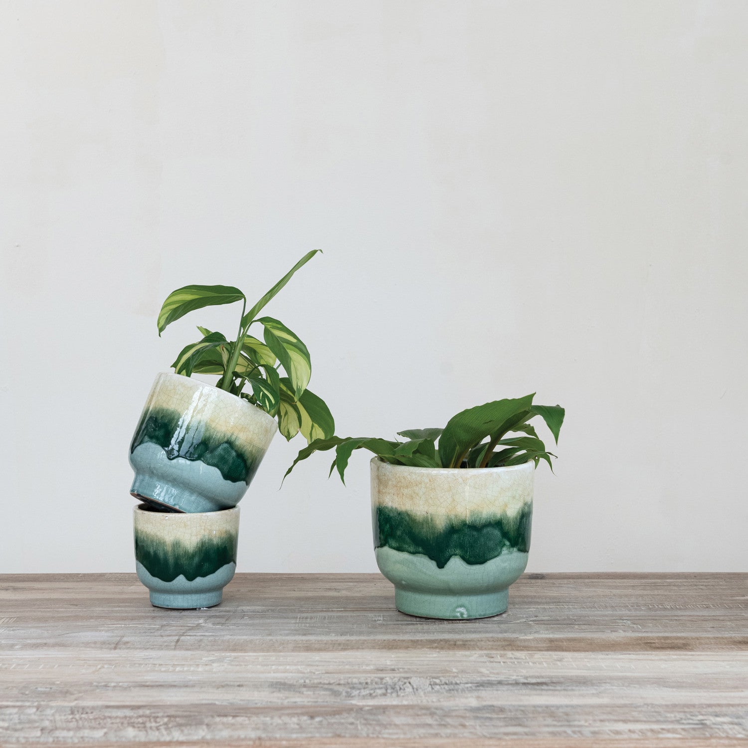 Blue Resin Planter