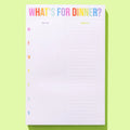 Meal Planning Notepad - "What's For Dinner?"