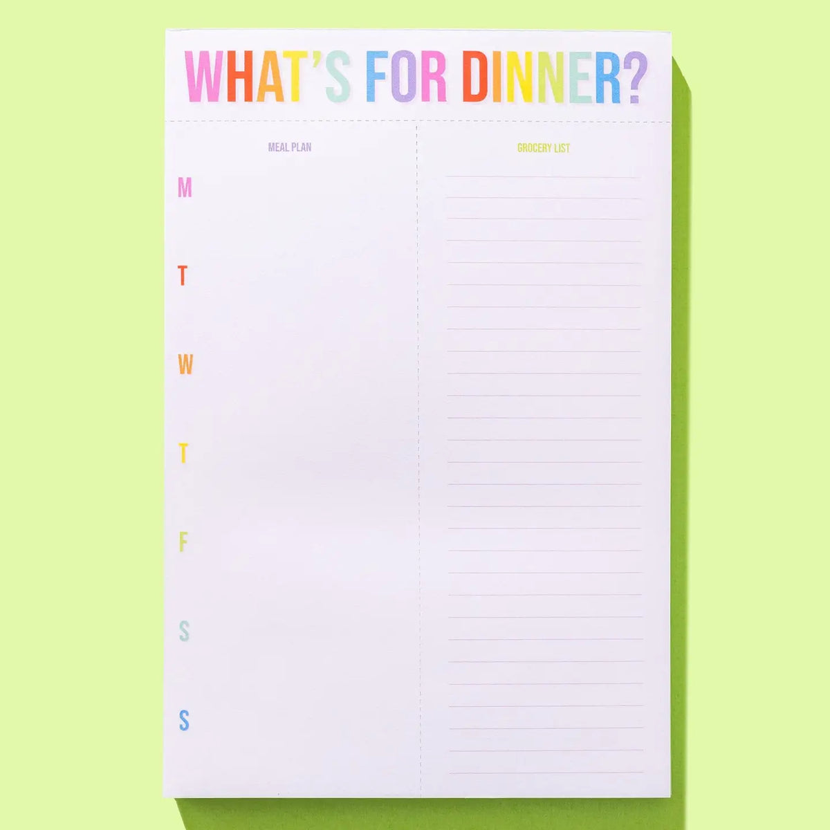 Meal Planning Notepad - "What's For Dinner?"