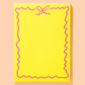 Notepad w/ Magnet - Yellow w/ Pink Bow