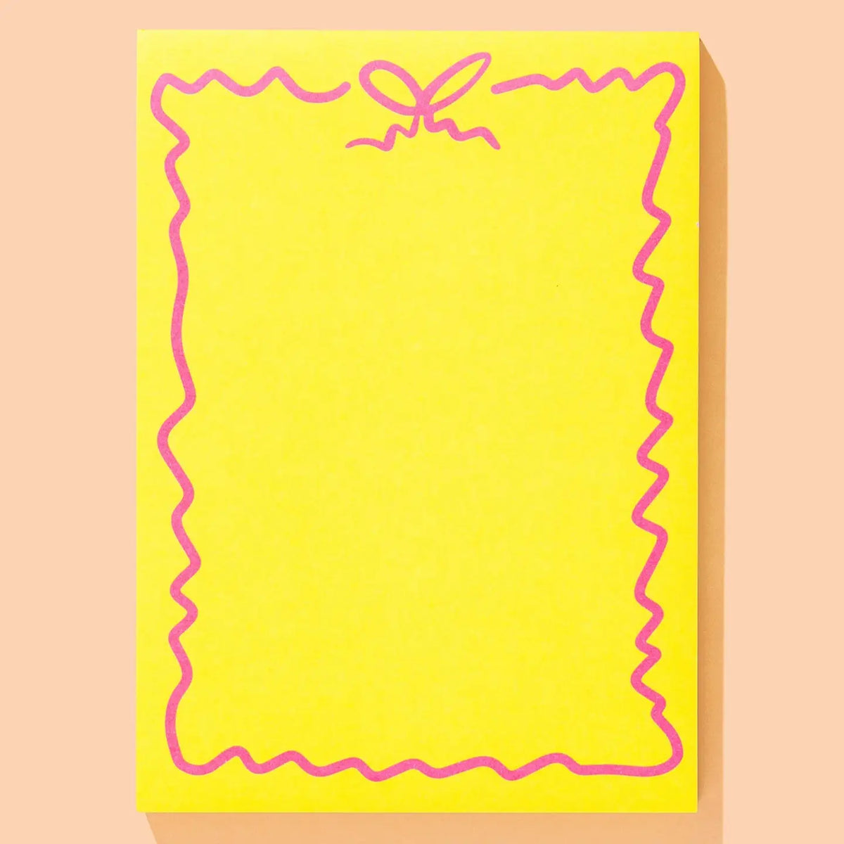 Notepad w/ Magnet - Yellow w/ Pink Bow