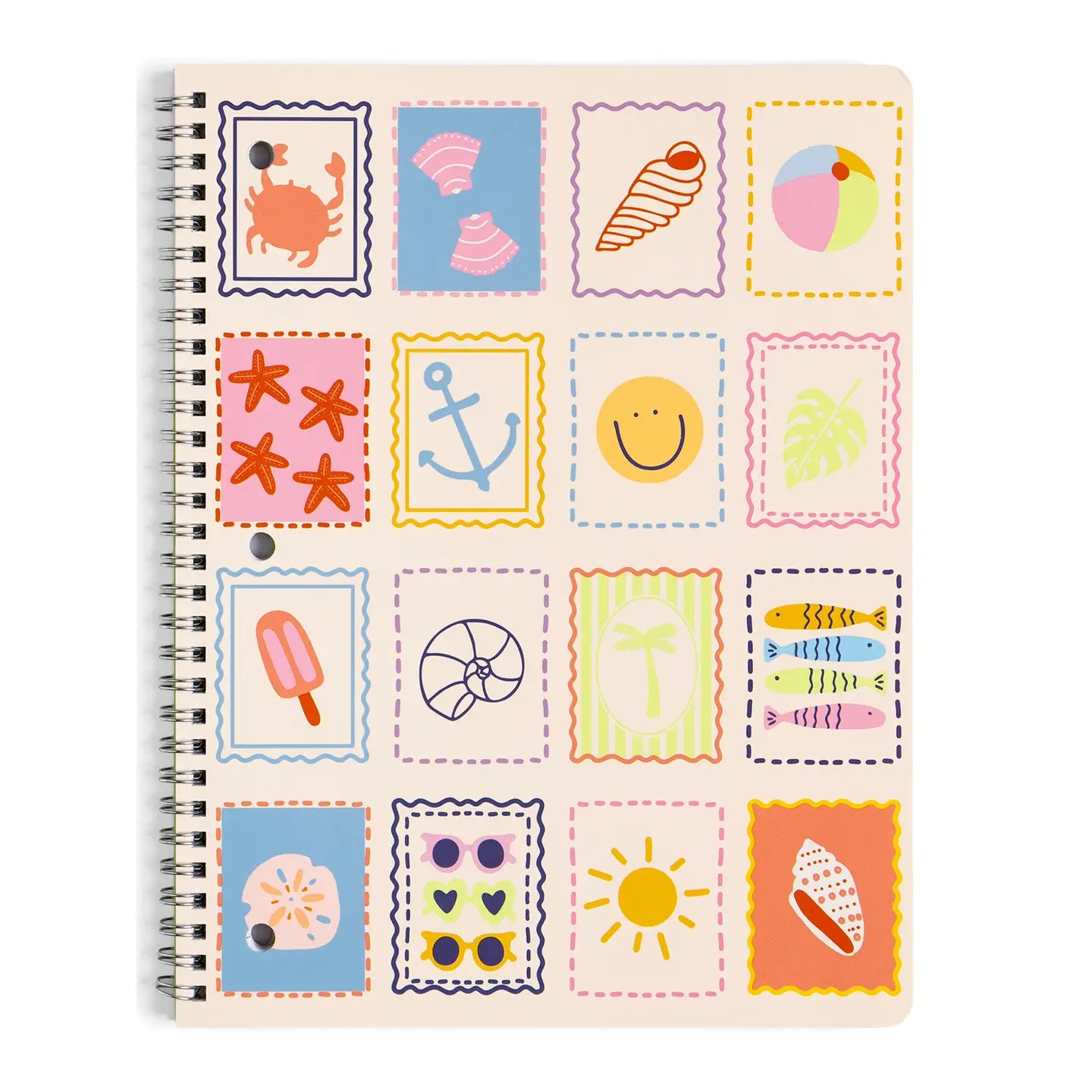 Beach Days Coastal-Inspired Spiral Notebook