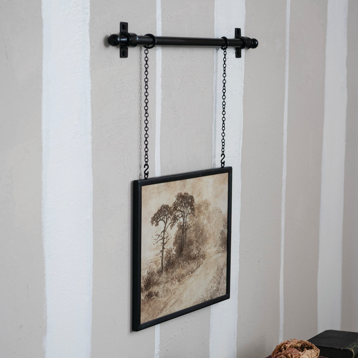 Hanging Metal Framed Glass Photo Frame (Holds 12" x 10" Photo)