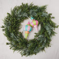 Oversized Painted Metal Ornament with Glitter