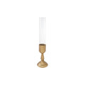 Metal Taper Holder with Glass Hurricane
