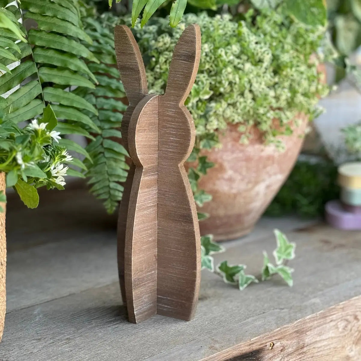 Wood Wash Puzzle Bunny