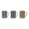 Hand-Painted Striped Stoneware Mug