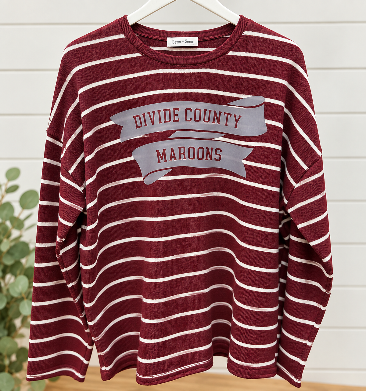 DC Maroons Grey Ribbon Sweater