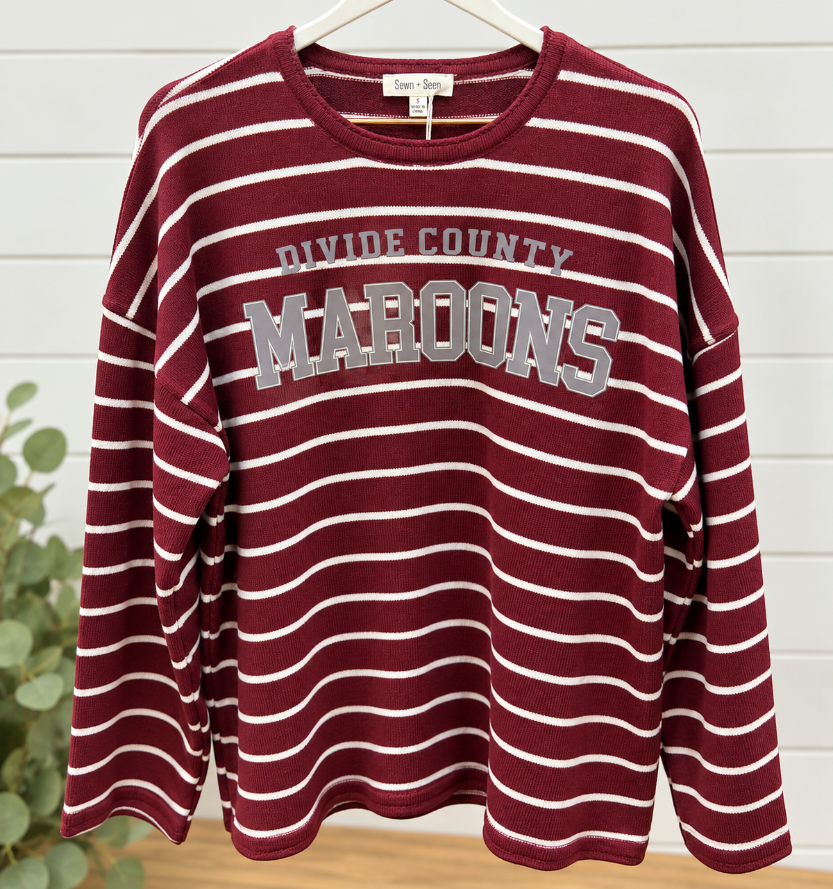 DC Maroons Grey Block Maroon Sweater