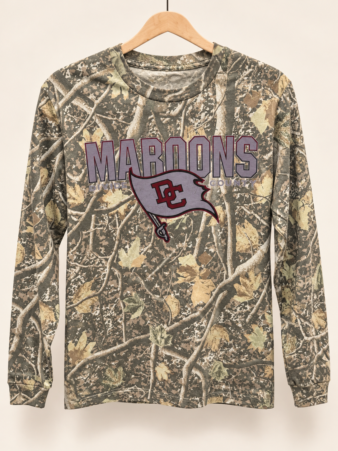 DC Maroons Deer Camo Long Sleeve