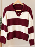 Maroon and White Rugby Sweater