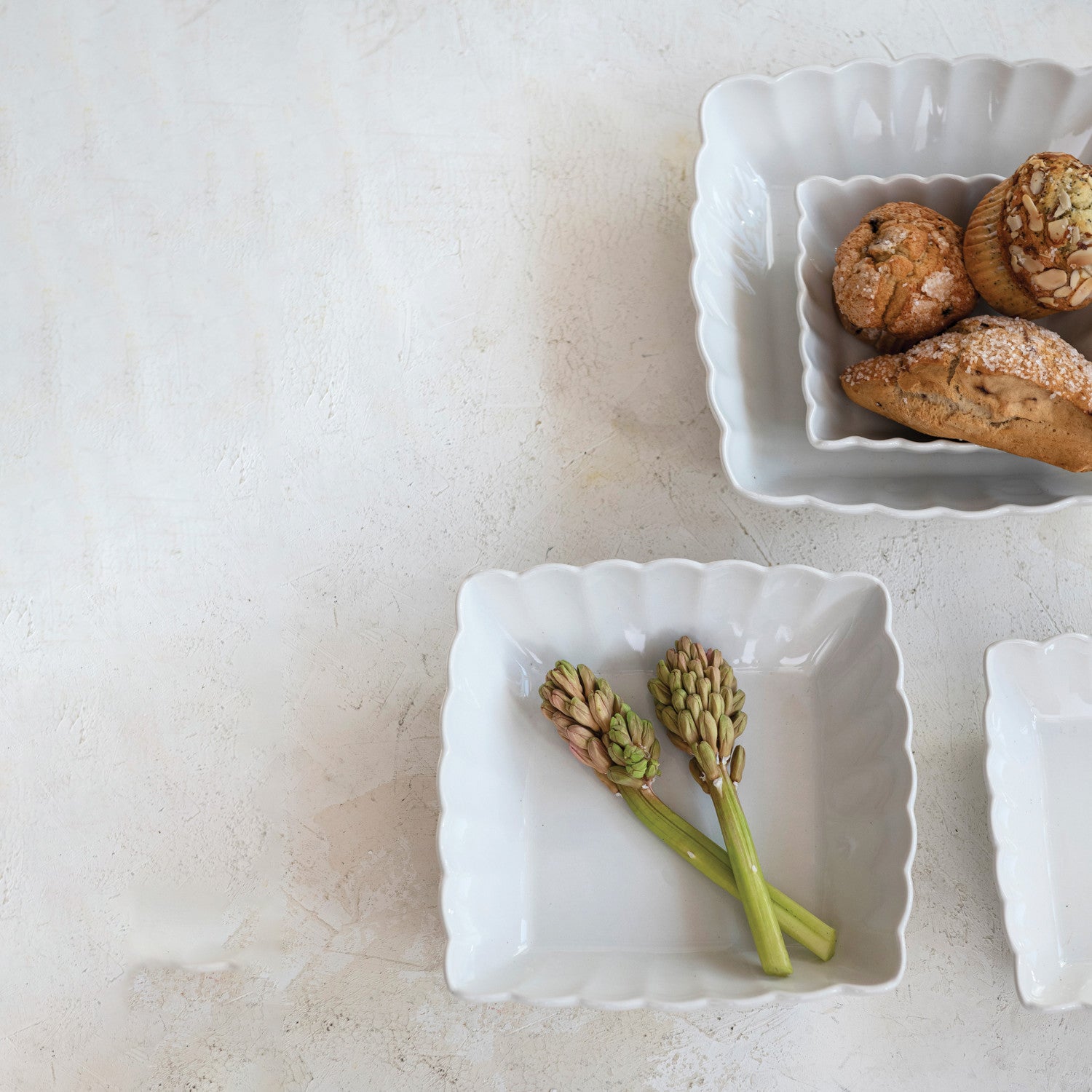 Square Stoneware Dishes